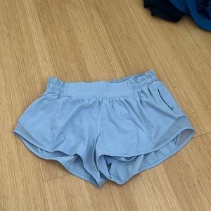 Baby blue hotty hot shorts size 6.